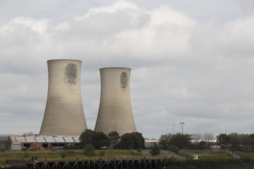 Fototapeta premium Industrial Smoke Stacks