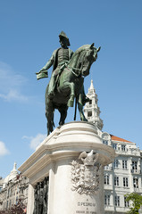 Obraz premium Dom Pedro IV Statue - Porto - Portugal