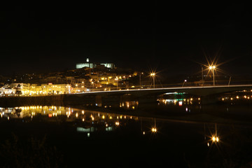 Fototapeta na wymiar The city of Coimbra at night - Portugal