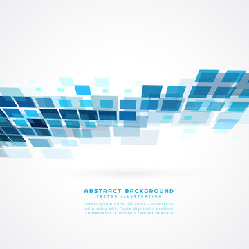 Blue Perspective Square Mosaic Background