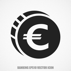 Currency vector Euro Coin icon. Modern flat design.