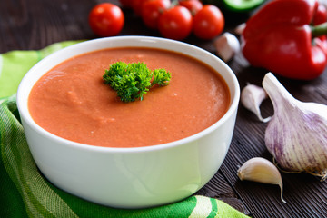 Vegetable soup gazpacho