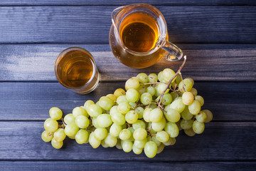 pitcher of grape juice top view