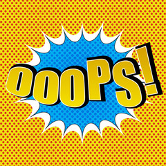OOOPS comic speech bubble