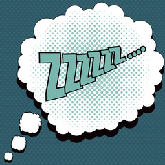 Sleep comic speech bubble