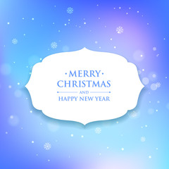 christmas greeting in blue background