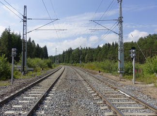 Fototapeta na wymiar Train track