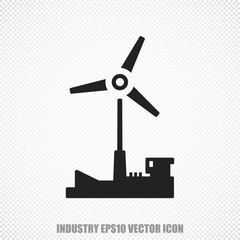 Fototapeta premium Manufacuring vector Windmill icon. Modern flat design.