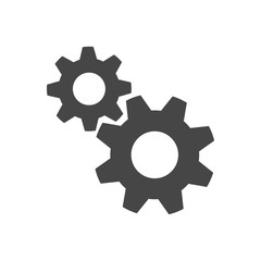 Gear Icon, Gear Icon Isolated on White Background