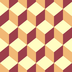 Seamless pattern vector cube art