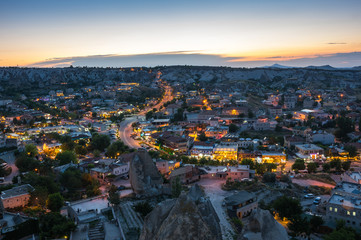 Fototapeta premium The town Goreme in the night