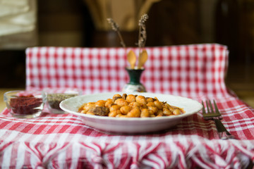 Baked beans / Kuru Fasulye / Turkish Food.