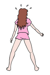 creative draw of girl