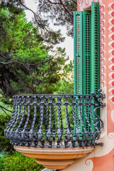 Obraz premium Famous Park Guell in Barcelona, Spain. The Gaudi House Museum.