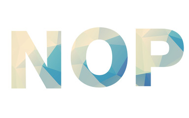 Modern bold font letters siluhette with poligonal background