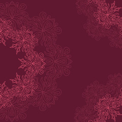 Ornamental round organic pattern, circle background with many details, can be used for wallpaper, pattern fills, ,surface textures,  round ornamental natural doily pattern, decor, wine, decoupage.