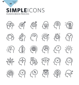 Modern thin line icons of human features and emotions. Premium quality outline symbol collection for web design, mobile app, graphic design. Mono linear pictograms, infographics and web elements pack.