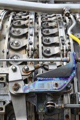 Inside of the aircraft turbine