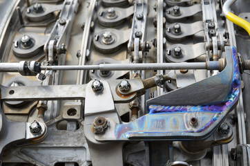 Inside of the aircraft turbine