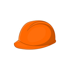 Construction helmet icon in cartoon style isolated on white background. Repair symbol