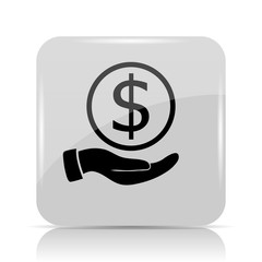 Money in hand icon