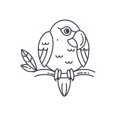 Parrot line icon