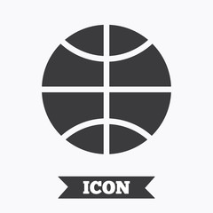 Basketball sign icon. Sport symbol.