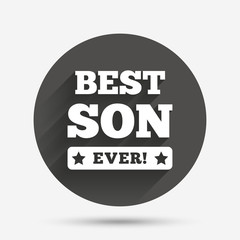 Best son ever sign icon. Award symbol.