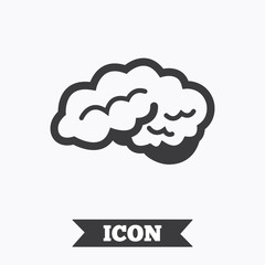 Brain sign icon. Intelligent smart mind.