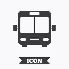 Bus sign icon. Public transport symbol.