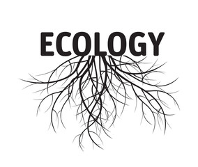 Ecology and Roots. Vector Illustration.