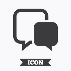Fototapeta premium Chat sign icon. Speech bubble symbol.