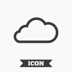 Cloud sign icon. Data storage symbol.