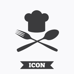Chef hat sign icon. Cooking symbol.