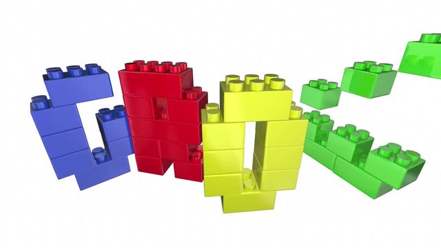 Grow Increase Improve Toy Blocks Word 3d Animation