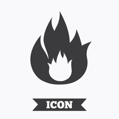 Fire flame sign icon. Fire symbol.