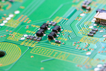 Closeup electronic circuit