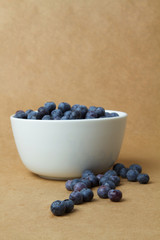 Bowl of blueberries. 