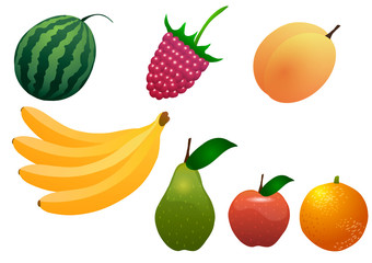 Vector Fruit set.