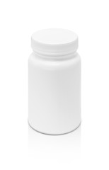 blank packaging supplement product bottle isolated on white back