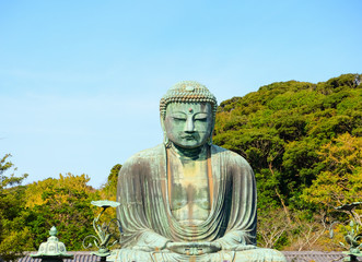 The Great Buddha of Kamakura Daibutsu is a bronze statue of Amida Buddha