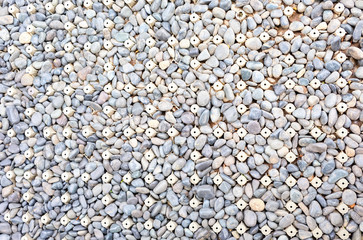 Smooth and gray rock in the background 