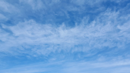 White cloud and blue sky background