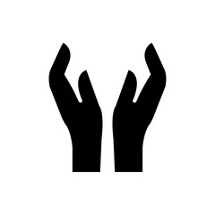 Flat of the hand vector icon