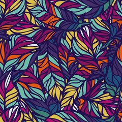 Seamless abstract hand-drawn waves pattern.