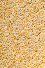 Natural brown uncooked rice frame filling