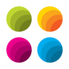 Set of abstract circle logo template