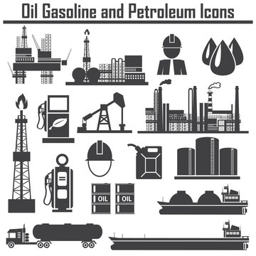 Oil  icon set Energy & technology ,vector