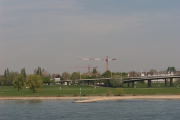 Fototapeta na wymiar Rhein bei Düsseldorf