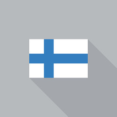 Finland flag flat design vector illustration